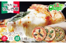 U24-14-01 本格窯焼き！ げんき畑 ピザ 3枚セット＜赤・白・緑マルゲリータ＞ ピザ 冷凍ピザ ピザ 冷凍 窯焼き ピザ 人気 ピザ おすすめ ピザ 食べ比べ ピザ ピザセット マルゲリータ ピザ 【上野焼チャンス】スピード発送