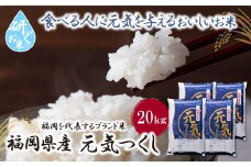 U17-27-01 研ぐお米 元気つくし20kg お米 米 こめ コメ 精米 ブランド米 白米 人気 おすすめ 元気つくし げんきつくし 福岡県産米 食料品 福岡県 【上野焼チャンス】