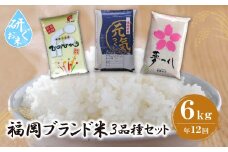 U17-90-01 研ぐお米 福岡県産米3品種セット定期便(毎月・年12回) お米 米 こめ コメ ブランド米 夢つくし ヒノヒカリ 元気つくし 白米 人気 おすすめ 精米 ゆめつくし ひのひかり げんきつくし 福岡県産米 食料品 福岡県 定期便 毎月お届け