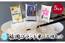 U17-04-01 研ぐお米 福岡ブランド米3品種セット（各5kg） お米 米 こめ コメ ブランド米 夢つくし ヒノヒカリ 元気つくし 白米 人気 おすすめ 精米 ゆめつくし ひのひかり げんきつくし 福岡県産米 食料品 福岡県 食べ比べ 【上野焼チャンス】