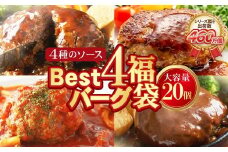 U61-32-02 【シリーズ累計460万個突破！】Best4バーグ ハンバーグ 150g×20個セット（合挽4種 各5個）ハンバーグ 牛肉 豚肉 洋食 ハンバーグ はんばーぐ 大容量 冷凍 人気 ハンバーグ 4種類 手軽 冷凍 3kg おすすめ おかず 肉 ハンバーグ お得