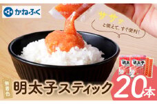 U01-12 かねふく スティック辛子明太子(無着色)20本入り(30g×20本) [30日以内に発送] 海鮮 魚介 明太子 明太 めんたいこ 福岡 人気 辛子明太子 無着色 人気 おすすめ 贈答 ランキング リピート 【上野焼チャンス】