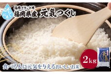 U17-32 研ぐお米 元気つくし2kg お米 米 こめ コメ 精米 ブランド米 白米 人気 おすすめ 元気つくし げんきつくし 福岡県産米 食料品 福岡県 【上野焼チャンス】