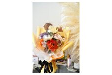  季節系：Flower balloon ( フラワー バルーン )  アーティフィシャルフラワー 花束型 ラッピング 韓国 お花 贈り物