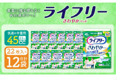 ライフリー さわやかパッド 快適の中量用 22枚×12袋 特許技術