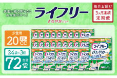 【3ヶ月連続定期便】 ライフリー さわやかパッド 少量用 32枚×24袋 特許技術