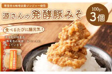 源さんの発酵豚みそ 100g×3個セット 豚肉 豚 ブタ ぶた 肉 豚味噌 味噌 味噌漬け ミソ漬け 発酵食品 和風 ご飯のお供 調味料 福岡県 苅田町