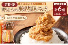 【6ヶ月定期便】源さんの発酵豚みそ 100g×1個 計6個 豚肉 豚 ブタ ぶた 肉 豚味噌 味噌 味噌漬け ミソ漬け 発酵食品 和風 ご飯のお供 調味料 定期便 6回  福岡県 苅田町