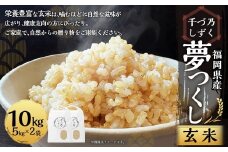 【令和7年産】福岡県産 夢つくし〈千づ乃しずく〉 約10kg（約5kg×2袋） 玄米 S004【2025年9月下旬～2026年2月下旬発送予定】 お米 米