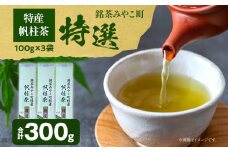 ＜銘茶みやこ町特産・帆柱茶＞特選（100g×3袋）福岡県 お茶 日本茶 緑茶 お土産 伝統 茶葉