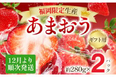 【ギフト】12月より順次発送! 大粒あまおう 約560g（約280g×2パック） 苺 イチゴ いちご フルーツ 果物 ふるさと納税くだもの ブランド くだもの 福岡県産