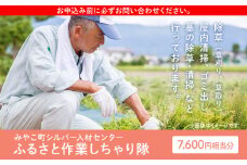 ふるさと作業しちゃり隊（7,600円相当分サービス）