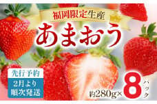【先行予約2月より順次発送】あまおう 贅沢ないちご祭り グランデサイズ以上 約2240g（約280g×8パック） 苺 イチゴ いちご フルーツ 果物 ふるさと納税くだもの ブランド くだもの 福岡県産