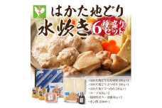 【福岡限定】はかた地どり水炊き6種盛りセット 3〜4人前 吉富町/株式会社MEAT PLUS [BGAB008] みずたき 鍋 鍋セット 人気 ふるさと 福岡県 博多