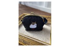 動物愛護 岡山デニム がま口 きじねこ 吉富町/猫山商事 [BGBE008]