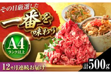 【全12回定期便】【A4〜A5】博多和牛 切り落とし 500g 吉富町/株式会社MEAT PLUS [BGAB100]