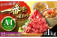 【全12回定期便】【A4〜A5】博多和牛 切り落とし 1kg(500g×2P) 吉富町/株式会社MEAT PLUS [BGAB103]