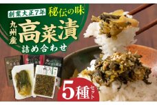 秘伝の味 九州産高菜漬5種詰め合わせセット 吉富町/株式会社若山食品 [BGAX001] 漬物 漬け物 高菜 高菜漬物 たかな 高菜漬け たかな漬け ご飯のお供 九州 漬け物セット ギフト