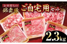 【ブランド豚肉】お米育ちの錦雲豚　ご自宅用2.3kgセット　FN0501