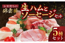 【ブランド豚肉】お米育ちの錦雲豚　絶品！生ハムとソーセージセット　FN1002