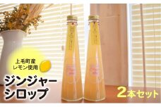 【上毛町産レモン使用】ジンジャーシロップ 2本セット　KT0402