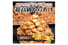 【聖林本店】鹿児島県産ブランド鶏で作る超高級からあげ （胸肉骨なし約10kg）KH4503
