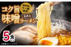 福岡県産ラー麦使用 コク旨味噌ラーメン 5食 PC2205