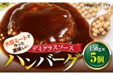 大豆ミートで作った美味しいデミグラスソースハンバーグ 150g×5個　KP8306