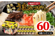 豚骨ラーメン うまかっちゃん 濃厚新味 60食セット（5袋パック×12セット） PC9106