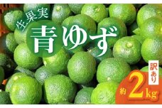訳あり 青ゆず 生果実 約2kg MM0207