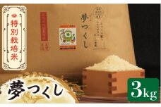 【先行予約・令和7年産新米】特別栽培米 夢つくし 3kg 《築上町》【Nouhan農繁】 [ABAU010] 精米 米 ご飯 ごはん こめ コメ 9000円