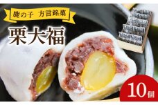 【老舗の菓子屋 鹿の子】方言銘菓「 栗大福 」10個《築上町》【有限会社　御菓子司　鹿の子】 [ABAC003] 9000円