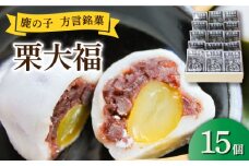 【老舗の菓子屋】方言銘菓「 栗大福 」15個《築上町》【有限会社　御菓子司　鹿の子】 [ABAC006] 12000円