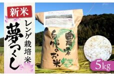 レンゲ栽培米 夢つくし 5kg 【2025年10月以降順次発送】《築上町》【久楽農園】 [ABAT001] 精米 お米 こめ 白米 