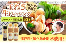 玉ねぎドレッシング の「たまっしんぐ」 プレーン 大2本 + 黒酢生姜 1本《築上町》【かなえ工房】 [ABAH001] 9000円