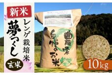 レンゲ栽培米  夢つくし －玄米－（10kg） 【2025年10月以降順次発送】《築上町》【久楽農園】 [ABAT003] 玄米 お米 こめ ご飯