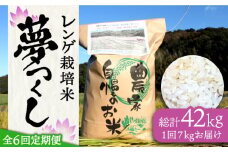 【先行予約】【全6回定期便】レンゲ栽培米 夢つくし 7kg 【2025年10月以降順次発送】《築上町》【久楽農園】 [ABAT005] 精米 お米 こめ コメ ご飯 69000円