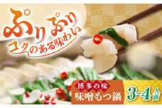 博多 味噌 もつ鍋 3～4人前《築上町》【株式会社MEAT PLUS】 小分け セット [ABBP002] 9000円