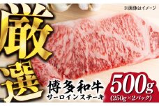 【溢れる肉汁と濃厚な旨味】博多和牛 サーロイン ステーキ セット 500g(250g×2枚)《築上町》【株式会社MEAT PLUS】 牛肉 肉 [ABBP013] 16000円