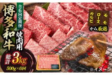 【全6回定期便】【和牛の旨味を堪能！】博多和牛焼肉用 500g《築上町》【株式会社MEAT PLUS】 牛肉 BBQ [ABBP034] 66000円