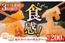 【全3回定期便】数の子明太子&いか明太子セット（各100g）【博多徳永とくとく珍味】《築上町》【株式会社マル五】 [ABCJ066] 28000円