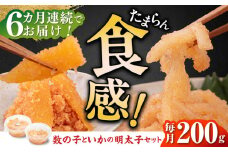 【全6回定期便】数の子明太子&いか明太子セット（各100g）【博多徳永とくとく珍味】《築上町》【株式会社マル五】 [ABCJ067] 56000円