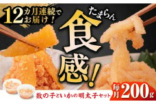 【全12回定期便】数の子明太子&いか明太子セット（各100g）【博多徳永とくとく珍味】《築上町》【株式会社マル五】 [ABCJ068] 112000円