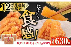 【全12回定期便】数の子明太子210g×3パック（計630g）《築上町》【株式会社マル五】 [ABCJ095] 184000円