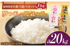 【先行予約】【令和7年産】福岡県産米食べ比べ「夢つくし」と「元気つくし」セット 白米 計20kg【2025年11月以降順次発送】《築上町》【株式会社ゼロプラス】 [ABDD015] お米 白ご飯 元気つくし ブランド米 夢つくし 80000円