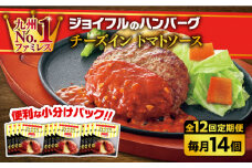 【全12回定期便】【福岡工場直送】ジョイフル ハンバーグ 14個( チーズイン + トマトソース )《築上町》【株式会社　ジョイフル】 [ABAA026] 126000円