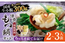 【全6回定期便】博多もつ鍋セット（和風醤油仕立て）2〜3人前《築上町》【株式会社ベネフィス】 [ABDF041] 72000円