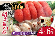 【全6回定期便】博多明太もつ鍋セット（4～6人前）《築上町》【株式会社ベネフィス】 [ABDF059] 156000円