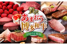 【全6回定期便】博多あまおう・博多和牛ステーキ ぜいたく定期便 【築上町】 [ABZY005] 300000円