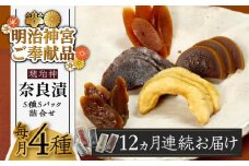 【全12回定期便】【明治神宮ご奉献品】奈良漬 「琥珀漬」4種 1.19kg 詰め合わせ《築上町》【有限会社奈良漬さろん安部】 ギフト 贈り物 贈答 [ABAE048] 240000円